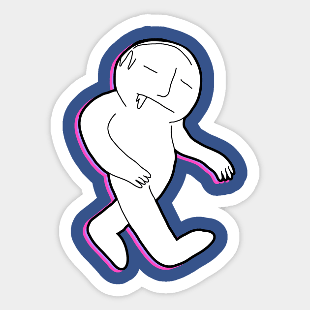 Sleepy Old Man Sticker by LaserPewPew